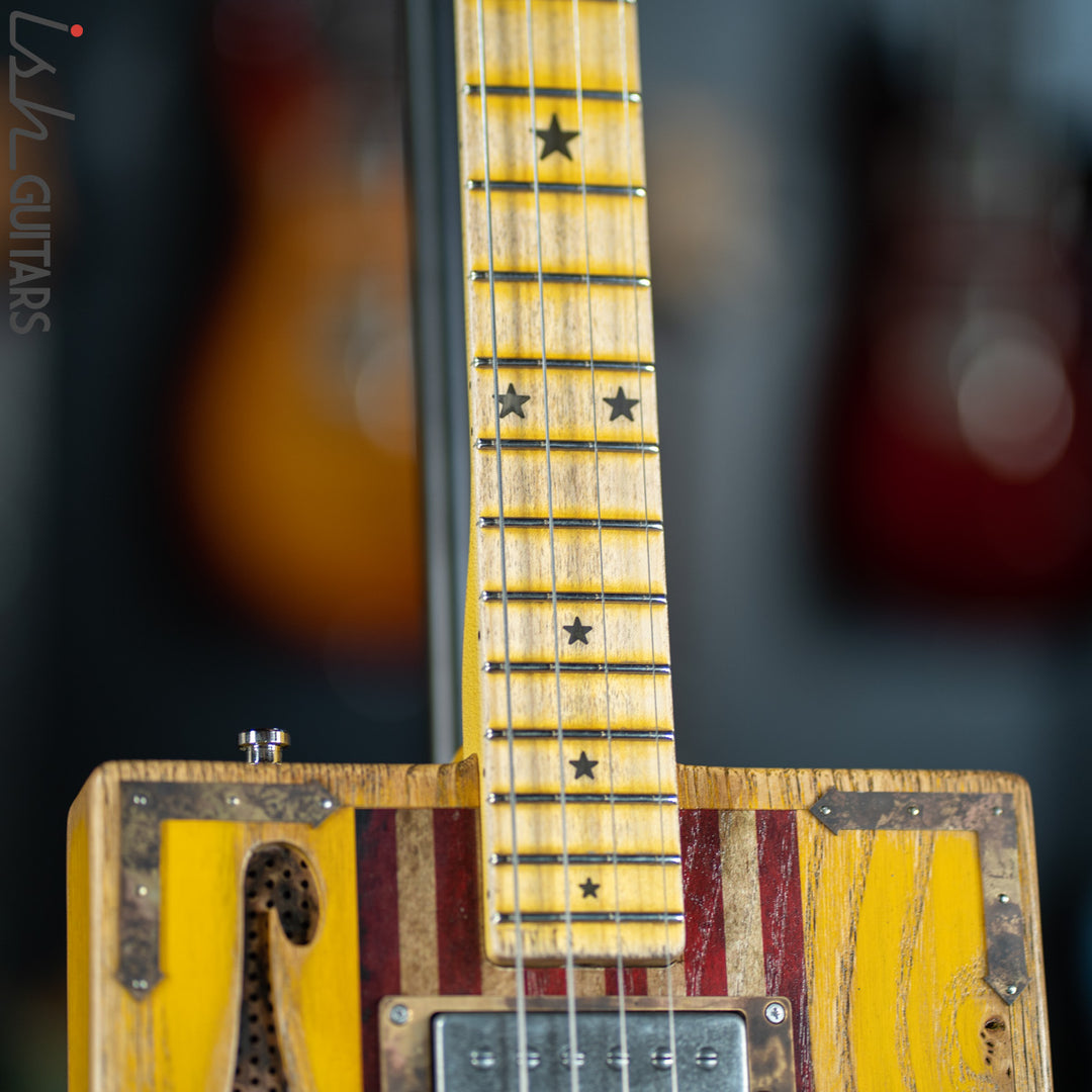 2019 Paoletti Rooster II Loft Series Christopher Ameruoso Cigar Box Guitar
