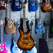 PRS Wood Library McCarty 594 Brazilian Quilt 10 Top Black Gold Burst - Demo