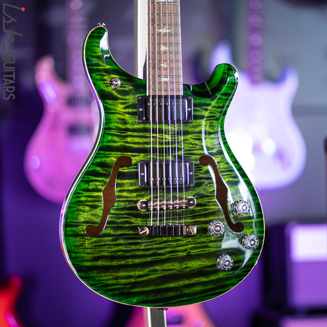 PRS McCarty 594 Hollowbody II Wood Library Jade Green Burst One-Piece Top &amp; Back!