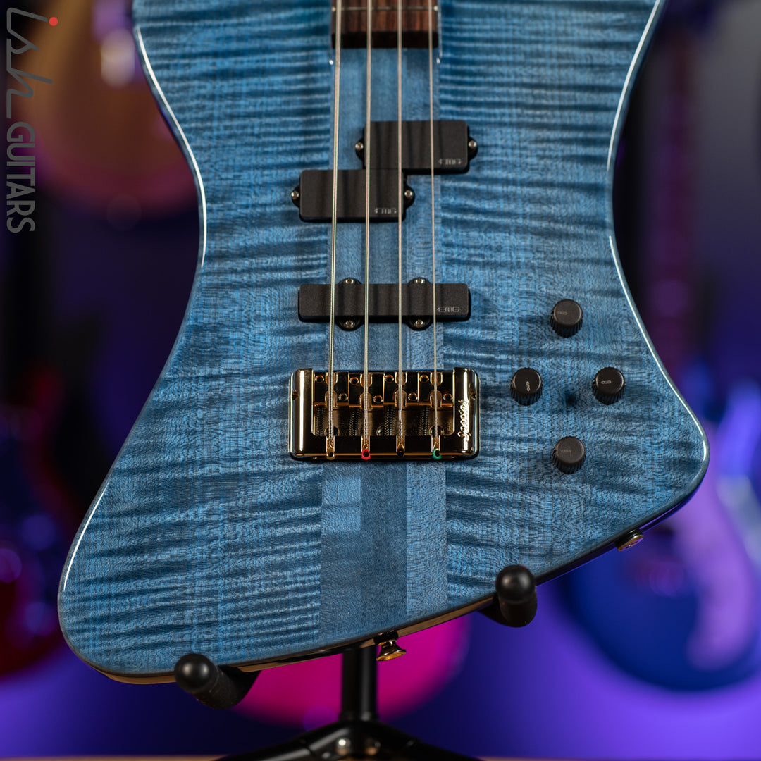 2021 Spector Euro 4X Black and Blue Gloss