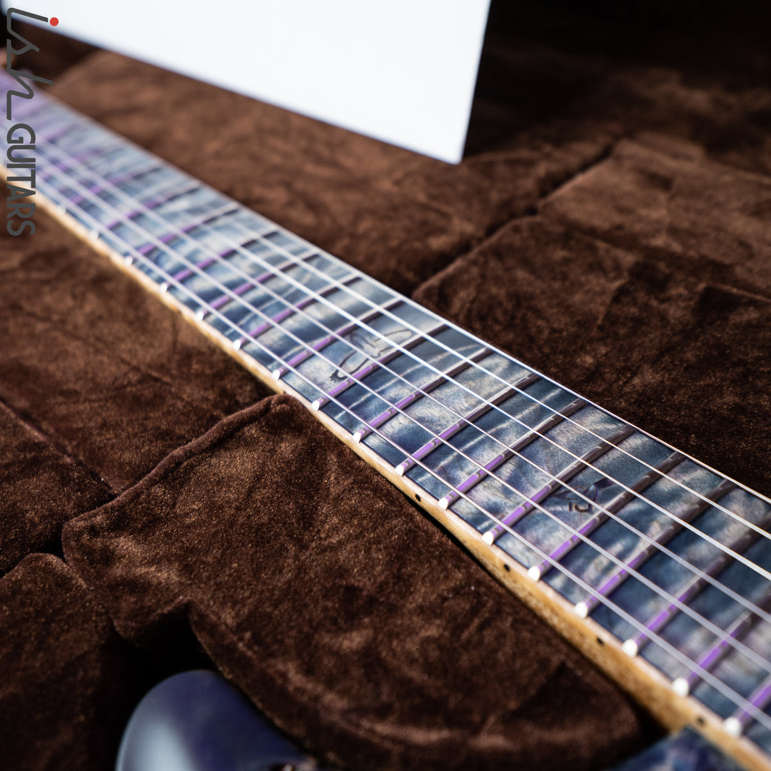PRS Paul Reed Smith Private Stock 408 Semi Hollow Poplar Burl Triple Faded Indigo