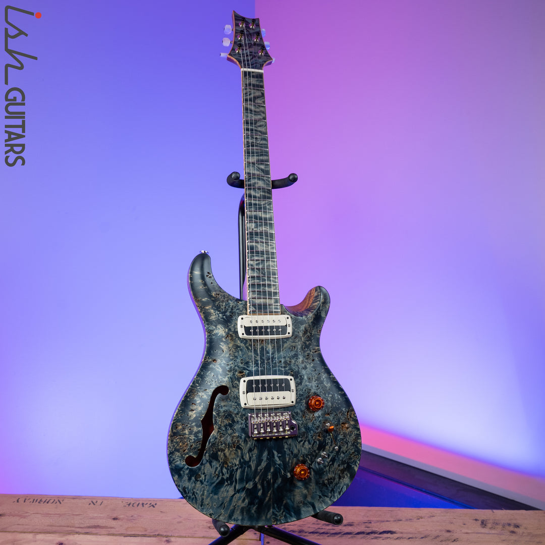 PRS Paul Reed Smith Private Stock 408 Semi Hollow Poplar Burl Triple Faded Indigo