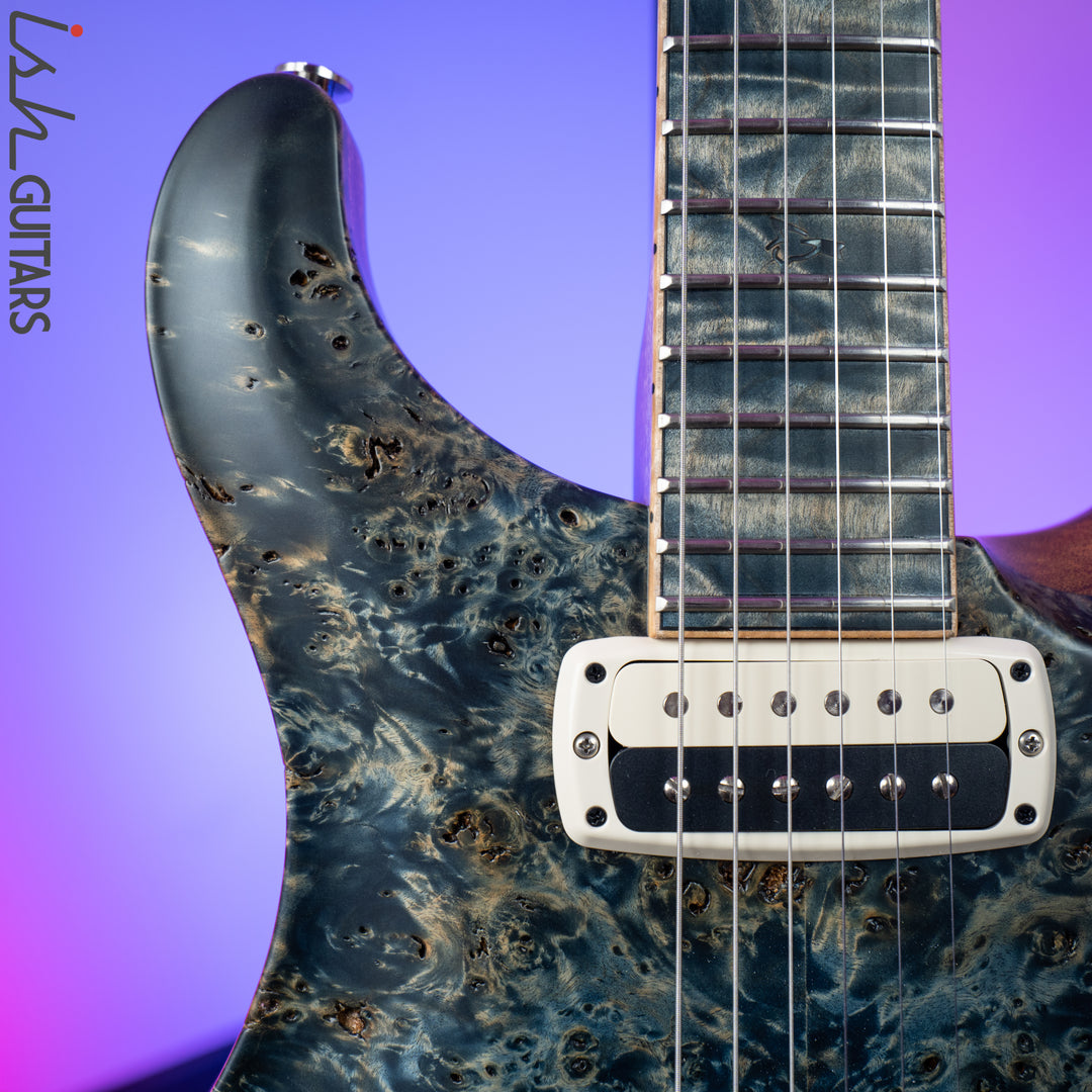 PRS Paul Reed Smith Private Stock 408 Semi Hollow Poplar Burl Triple Faded Indigo