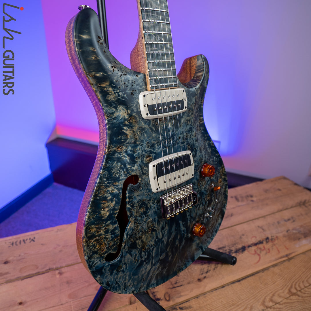 PRS Paul Reed Smith Private Stock 408 Semi Hollow Poplar Burl Triple Faded Indigo
