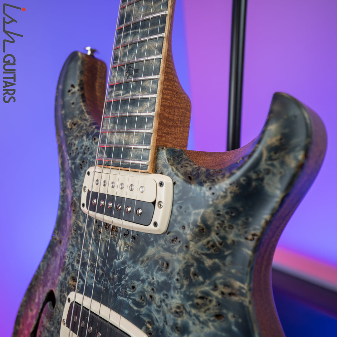 PRS Paul Reed Smith Private Stock 408 Semi Hollow Poplar Burl Triple Faded Indigo