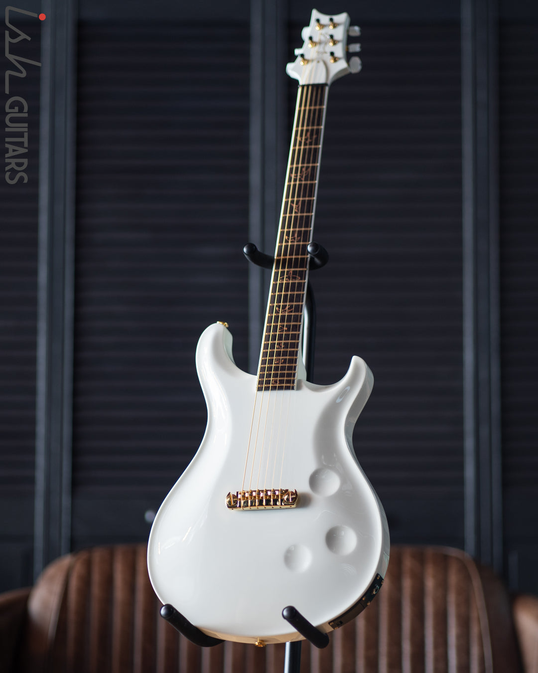 PRS Private Stock Custom 24 "Sculpture" Hollowbody Piezo 3.9lbs 10K Gold Inlay White