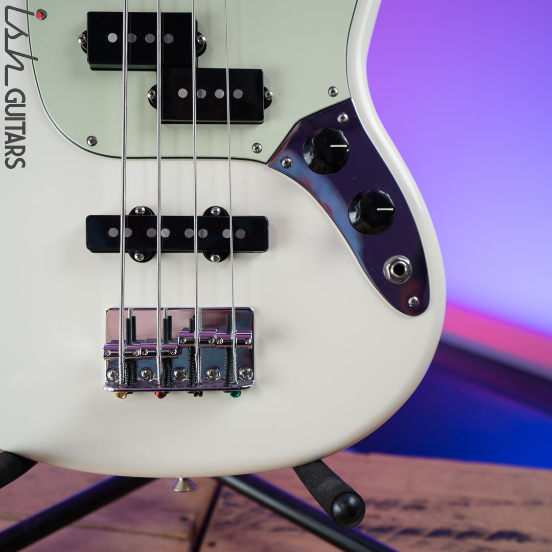 Fender Mustang 4 String PJ Bass Olympic White