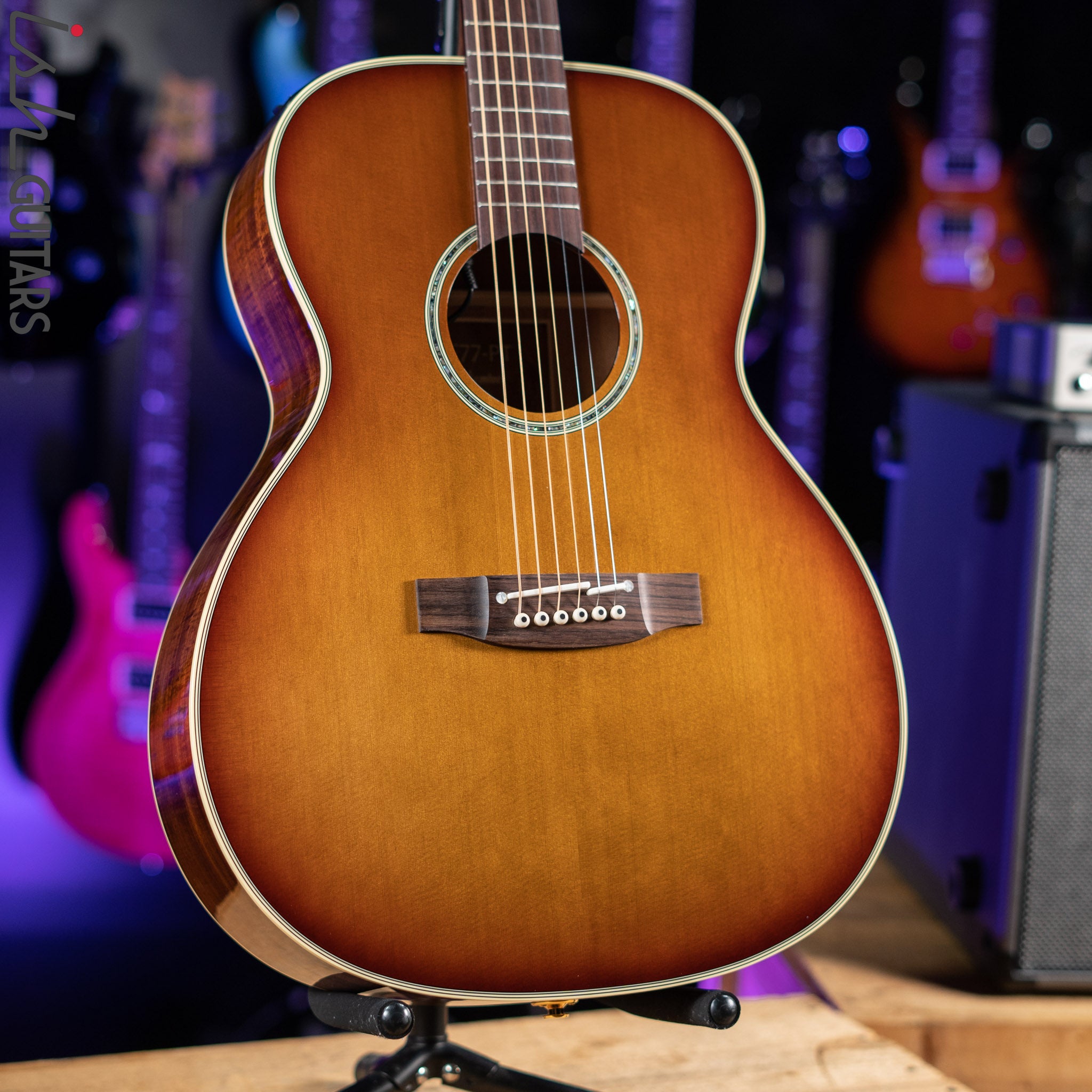Takamine TF77-PT Orchestra Acoustic-Electric Guitar Tobacco