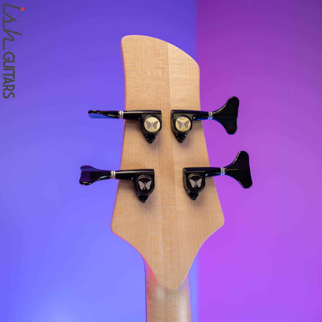 2020 Fodera Yin Yang Standard Purple Heart Olympic White 4 String