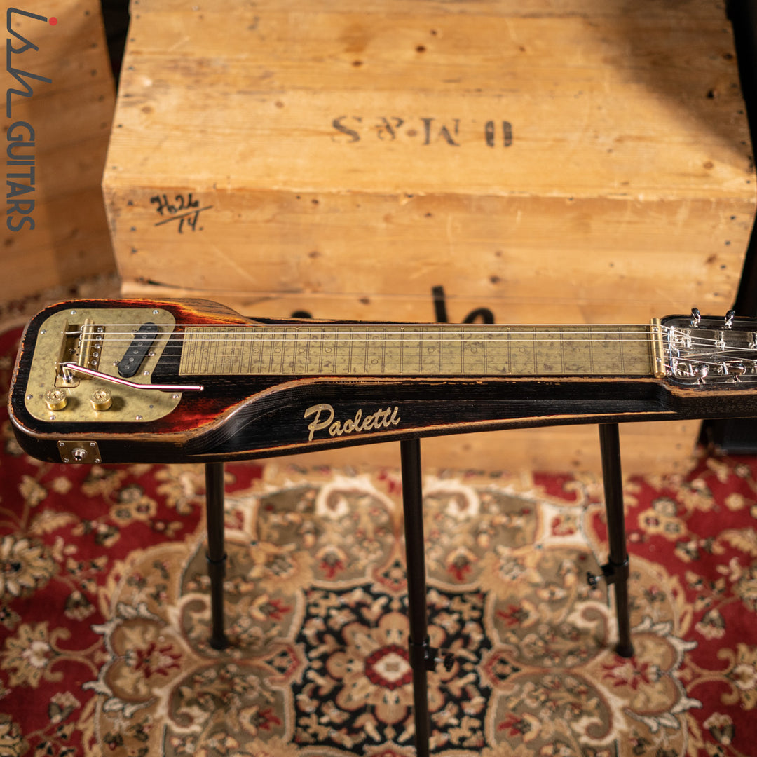 Paoletti Lap Steel Guitar Tremolo PWLS02 Three Tone Sunburst