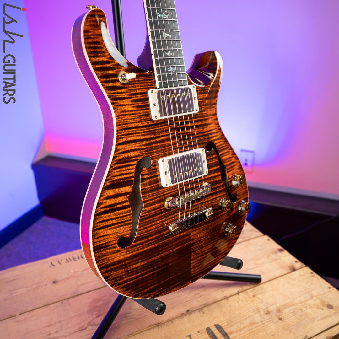 Used 2020 Paul Reed Smith PRS McCarty 594 Hollowbody II Wood Library 10 Top Orange Tiger