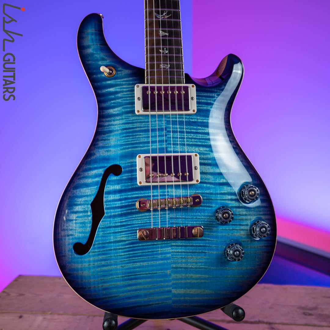 2018 PRS Wood Library McCarty 594 Semi Hollow 10 Top Aquableux Purpleburst
