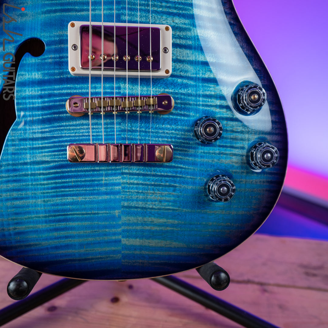 2018 PRS Wood Library McCarty 594 Semi Hollow 10 Top Aquableux Purpleburst