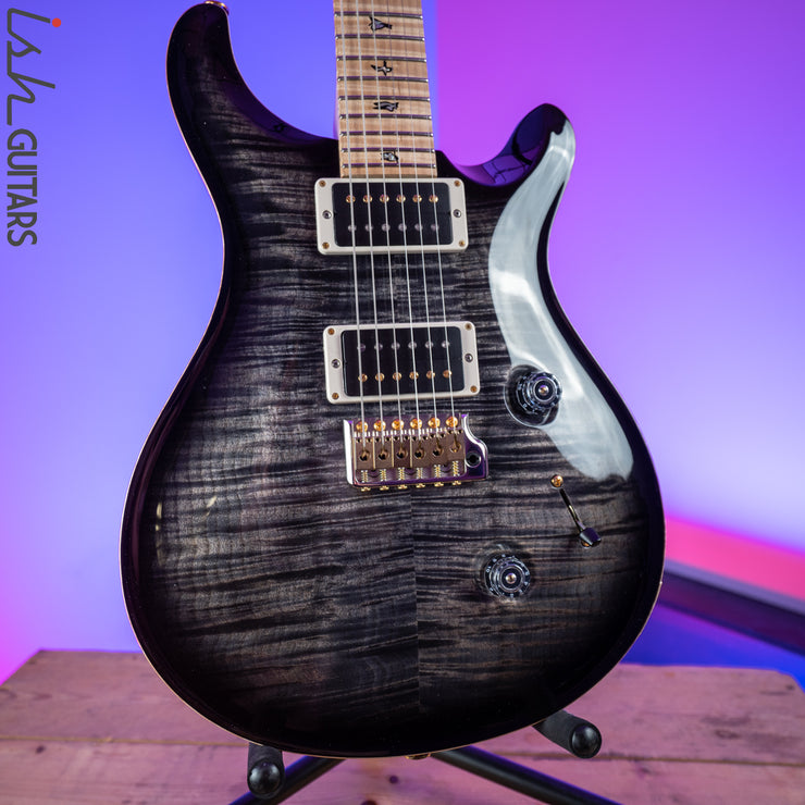 2017 Paul Reed Smith PRS Custom 24 10 Top Charcoal Burst Maple Neck Experience Guitar