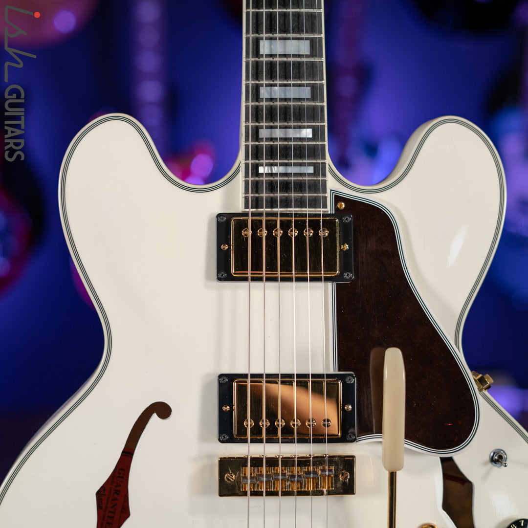 2010 Gibson Custom Shop ES-355 Semi-Hollow Alex Lifeson Signature Alpine White