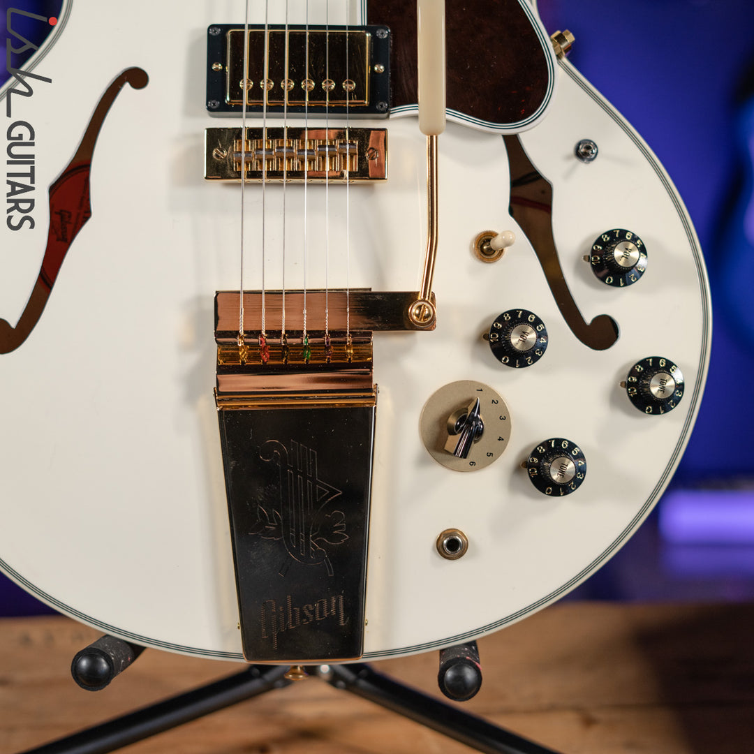 2010 Gibson Custom Shop ES-355 Semi-Hollow Alex Lifeson Signature Alpine White