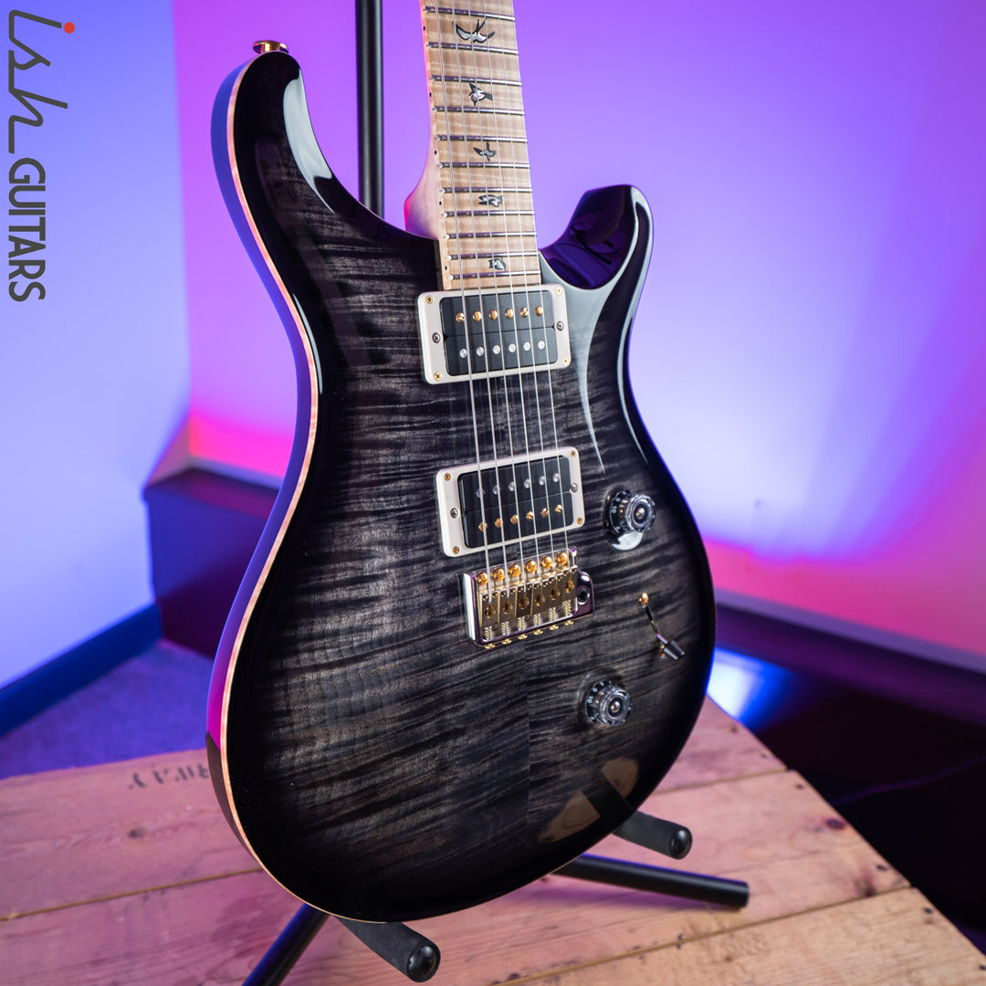 2017 Paul Reed Smith PRS Custom 24 10 Top Charcoal Burst Maple Neck Experience Guitar