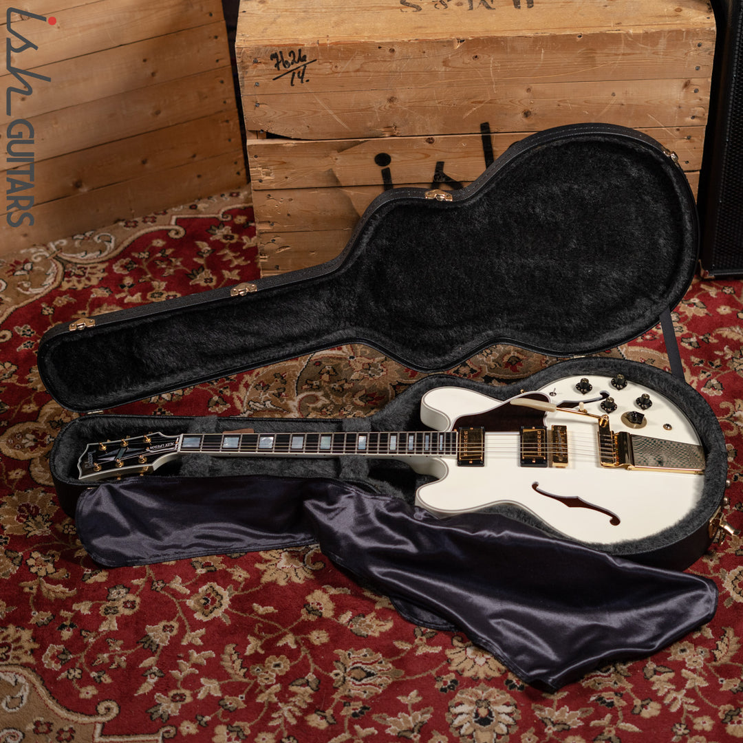2010 Gibson Custom Shop ES-355 Semi-Hollow Alex Lifeson Signature Alpine White