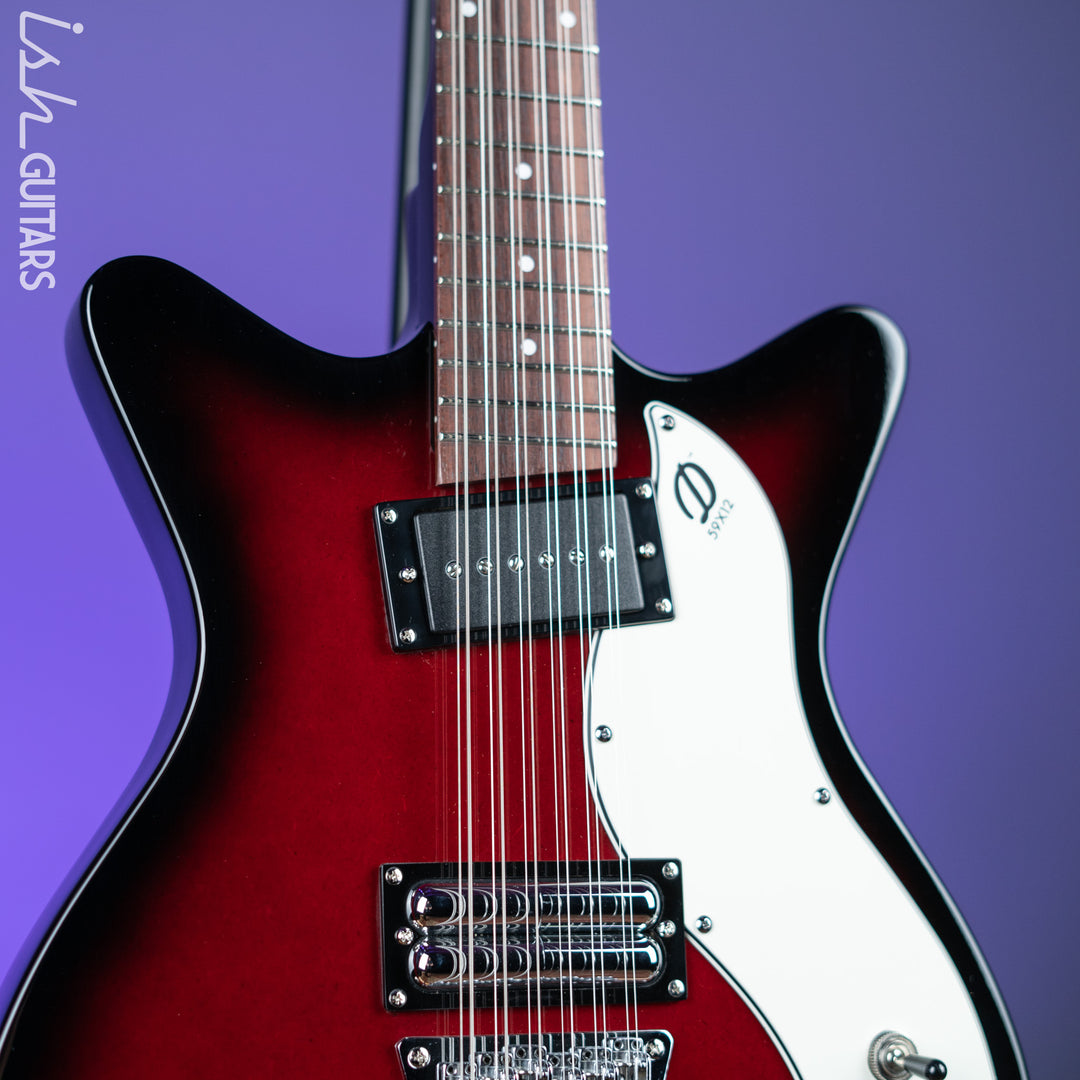 Danelectro 59x12 12-String Electric Guitar Red Burst Demo
