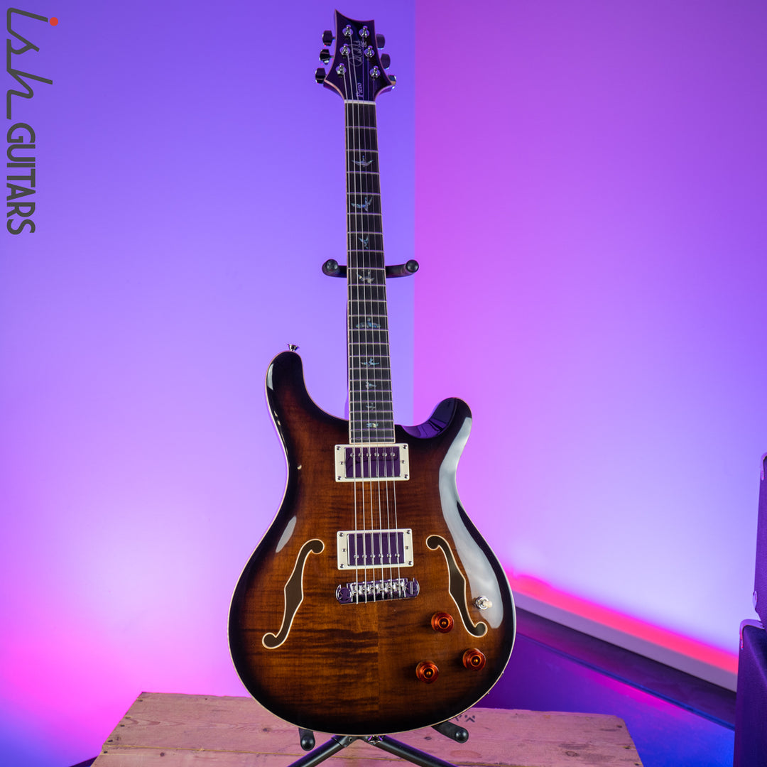 2020 PRS Paul Reed Smith SE Hollowbody II Piezo Black Gold Burst