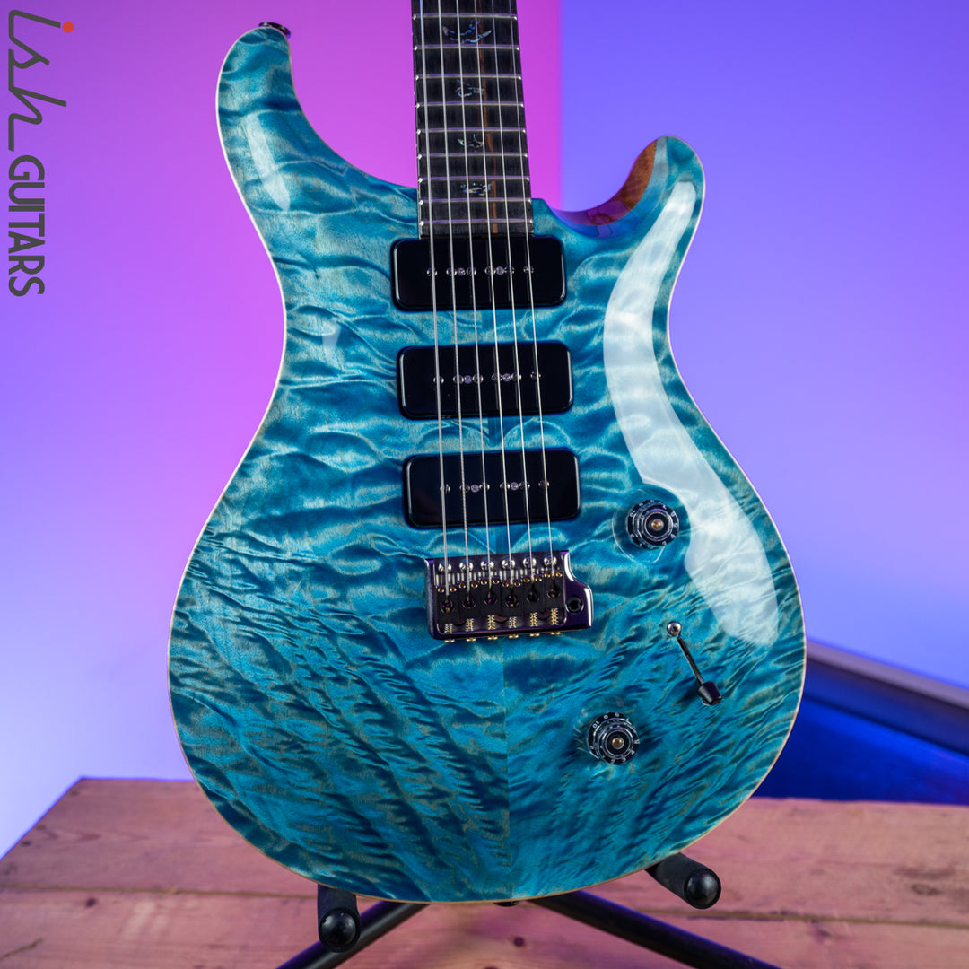 PRS Wood Library Custom 22 Soapbar 10 Top Quilt Aquableux