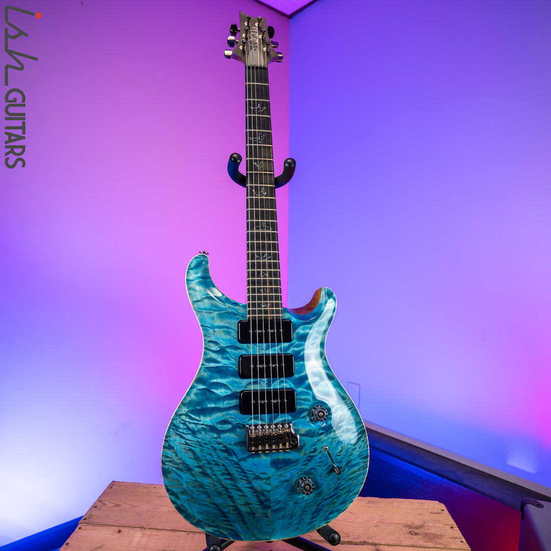 PRS Wood Library Custom 22 Soapbar 10 Top Quilt Aquableux