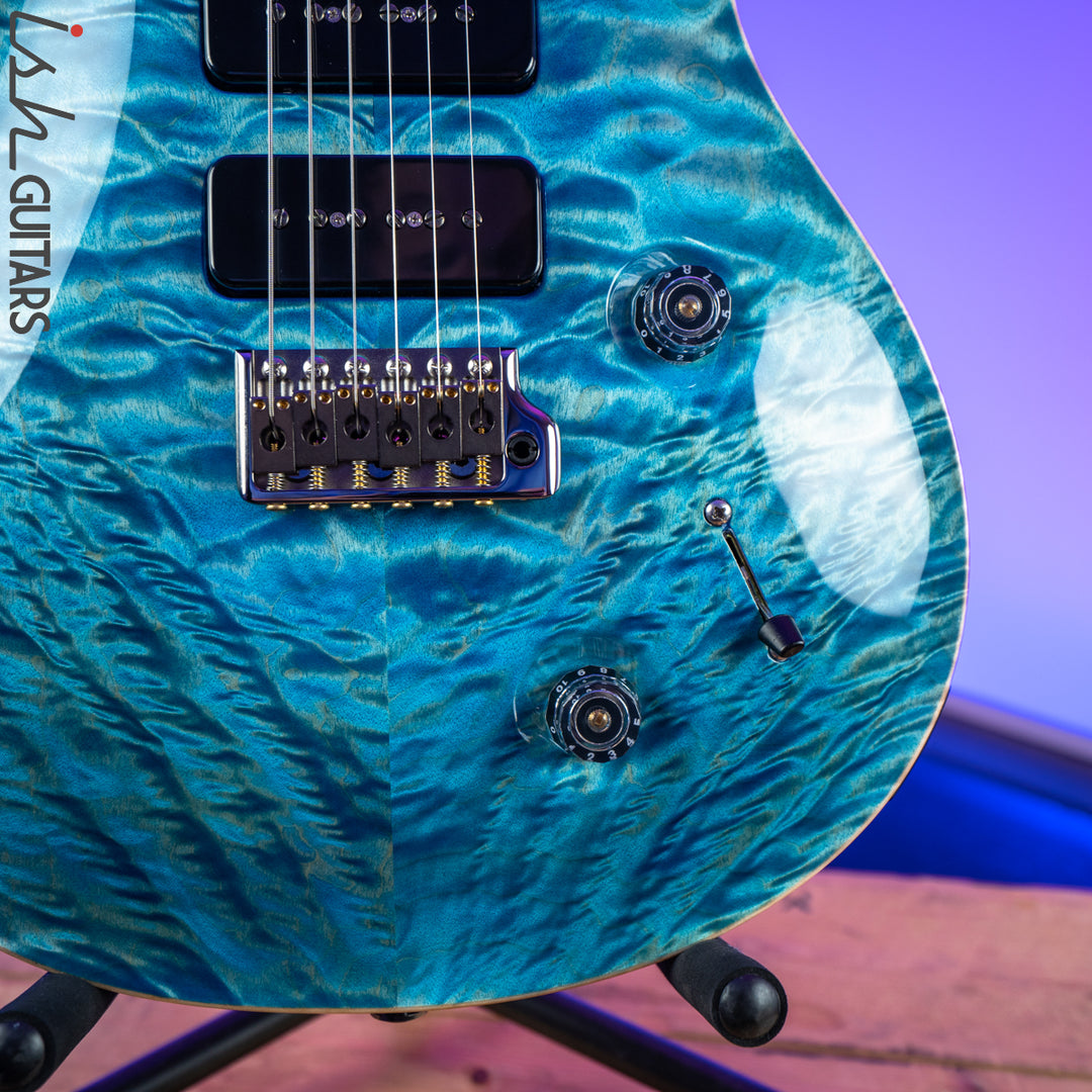 PRS Wood Library Custom 22 Soapbar 10 Top Quilt Aquableux