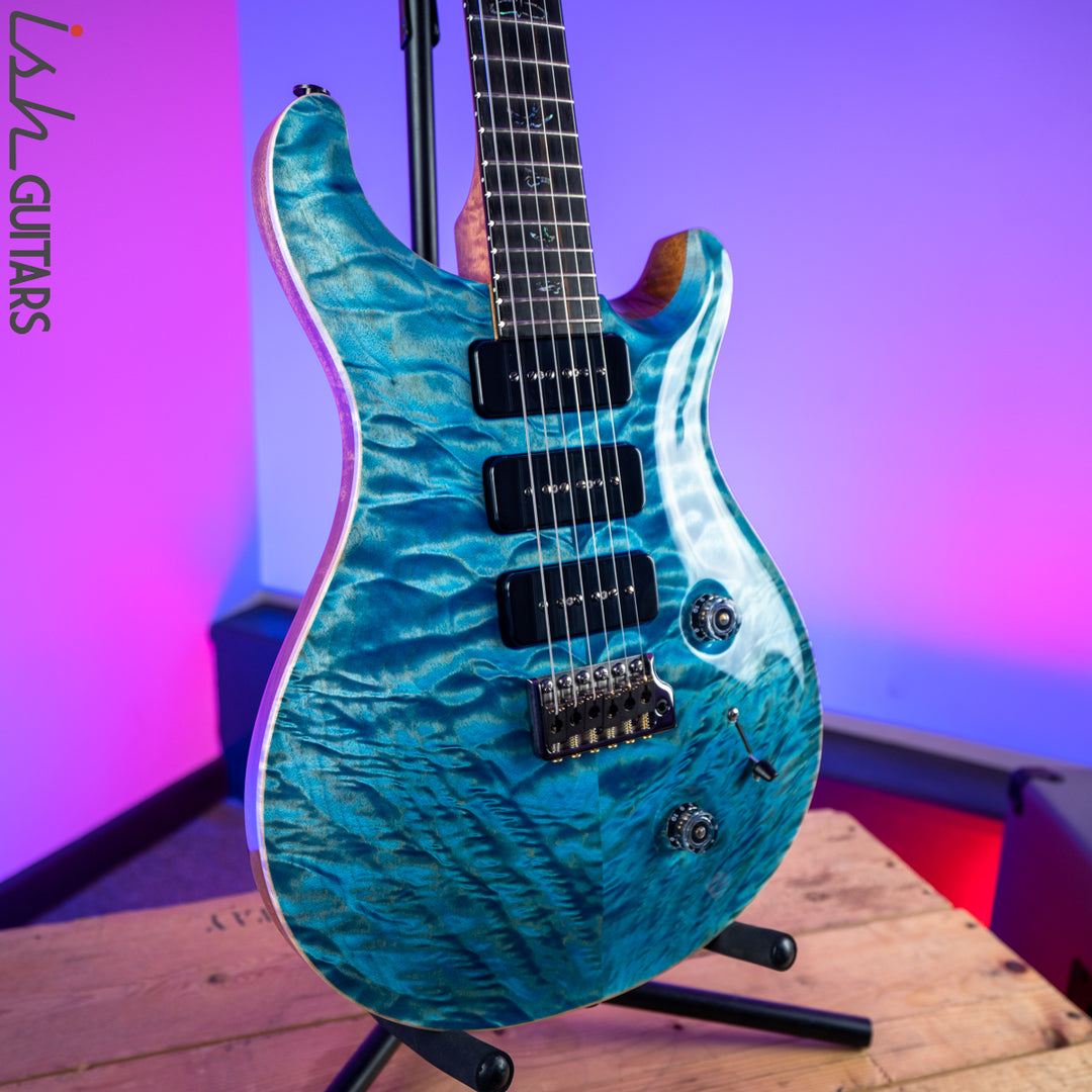 PRS Wood Library Custom 22 Soapbar 10 Top Quilt Aquableux
