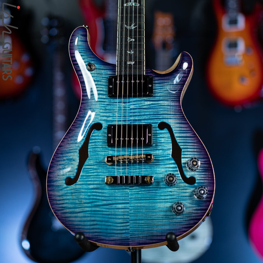 2020 PRS Hollowbody II McCarty 594 Wood Library Aqua Blue Purple Burst