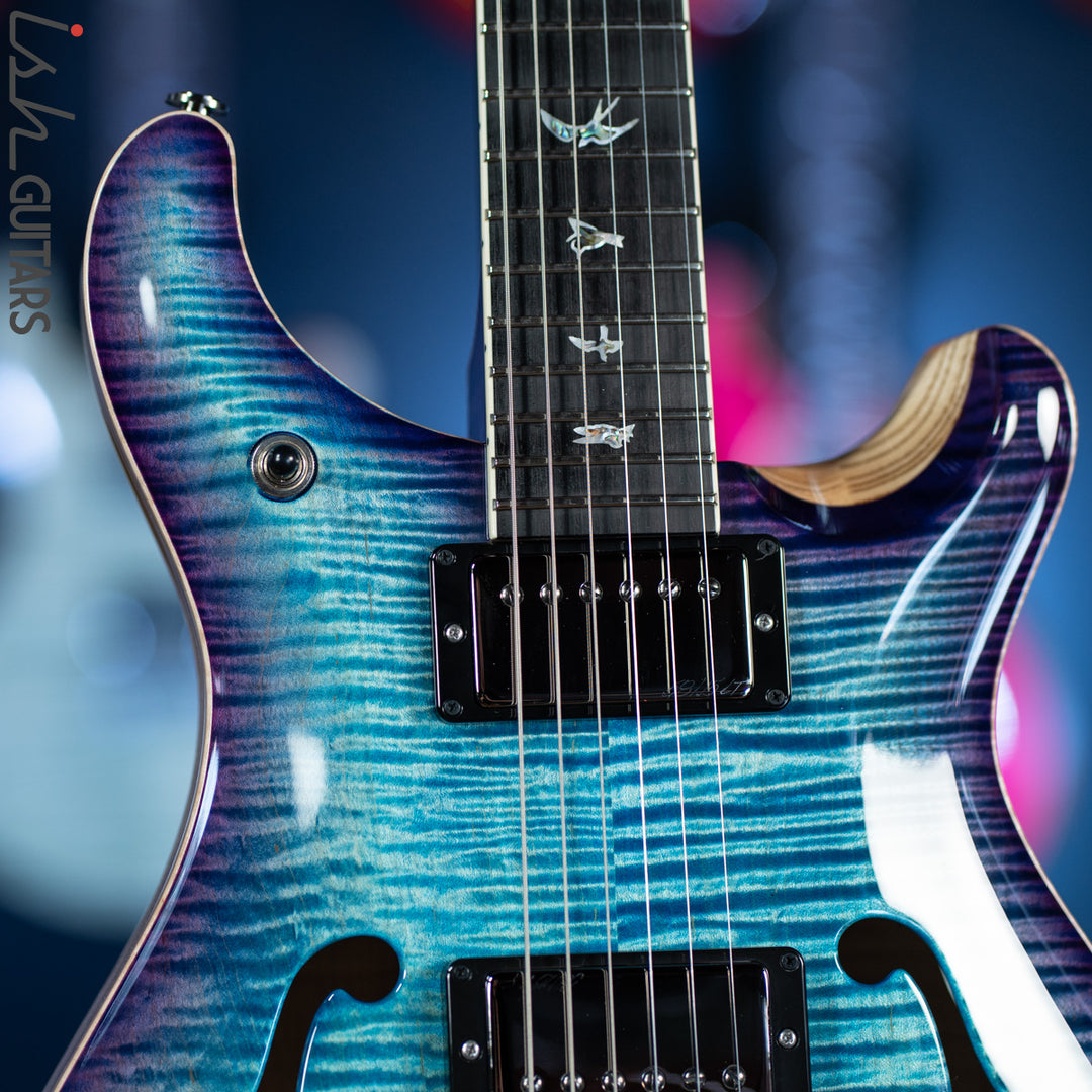 2020 PRS Hollowbody II McCarty 594 Wood Library Aqua Blue Purple Burst