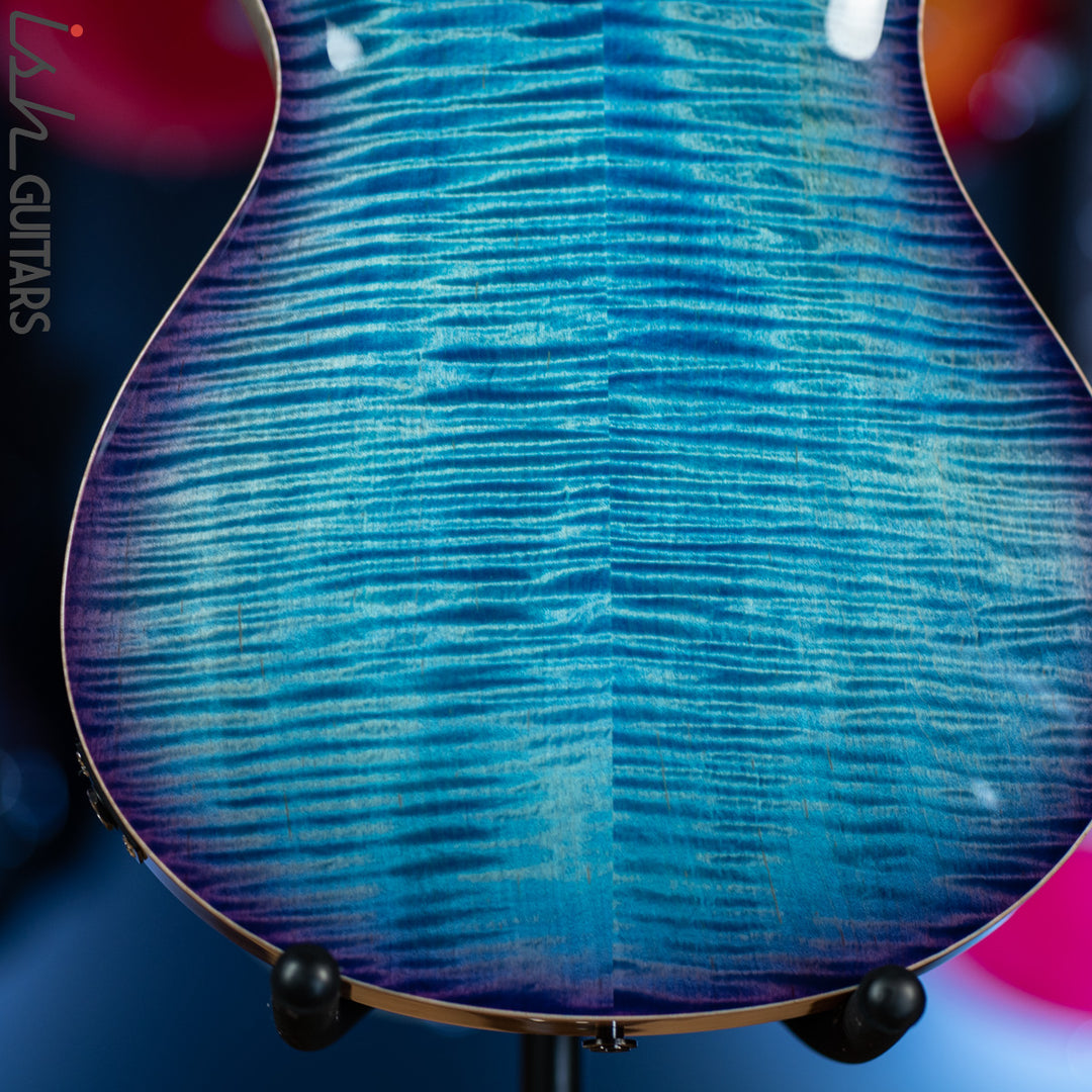 2020 PRS Hollowbody II McCarty 594 Wood Library Aqua Blue Purple Burst