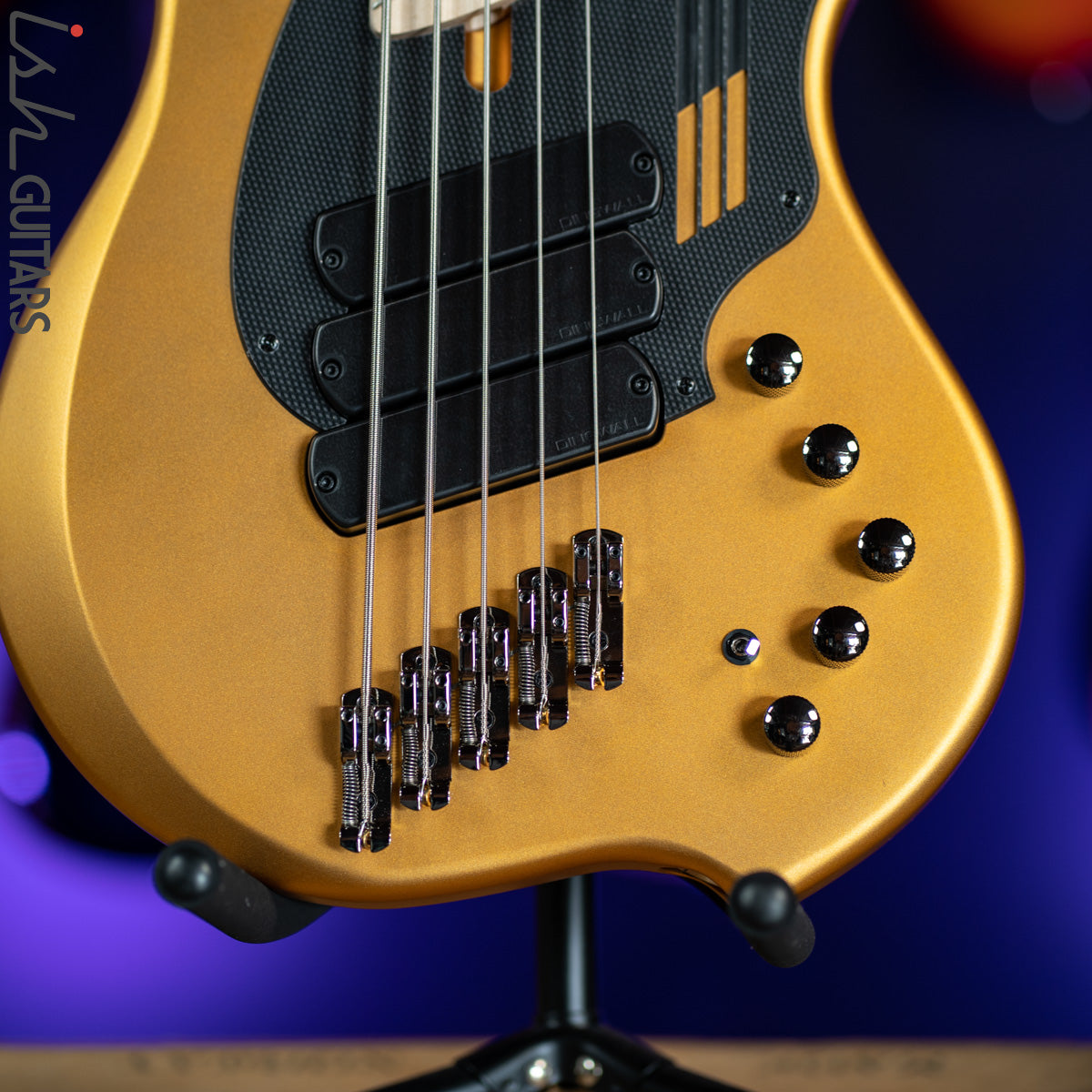 Dingwall NG-3 5-String Matte Gold Metallic Bass – Ish Guitars