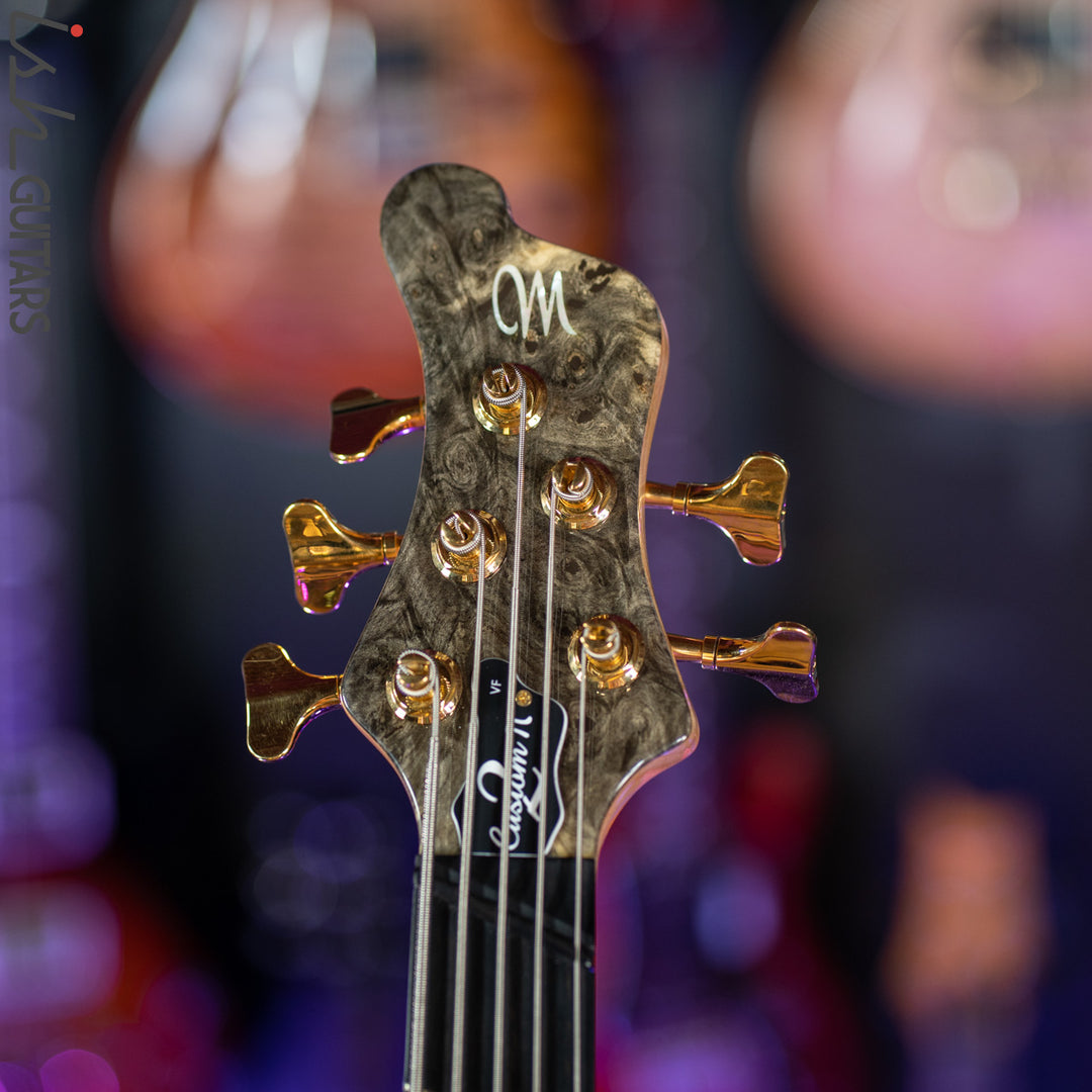 2017 Mayones Custom 5 Pi II VF Multi-Scale Bass Buckeye Burl Natural