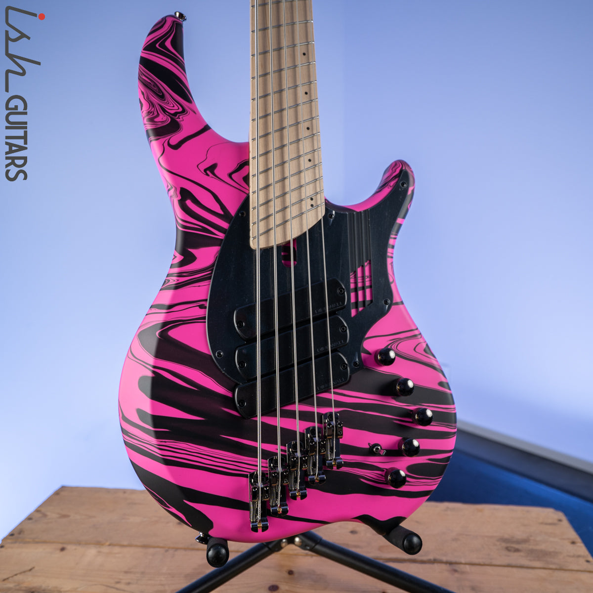 Dingwall NG-3 Matte Pink Swirl 5-String Bass – Ish Guitars