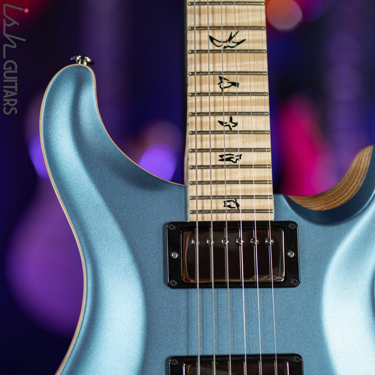 PRS Custom 24 Wood Library Frost Blue Opaque Satin Figured Maple