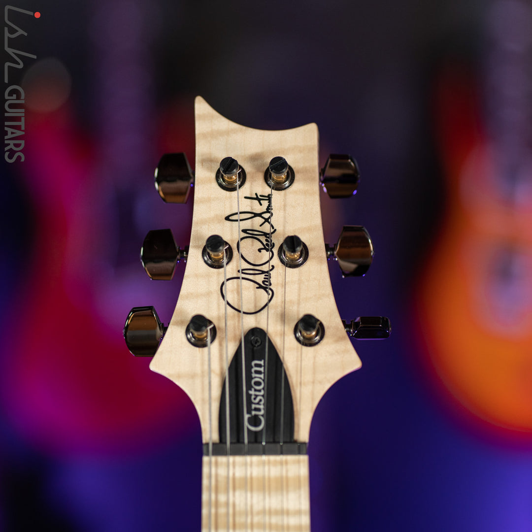 PRS Custom 24 Wood Library Frost Blue Opaque Satin Figured Maple