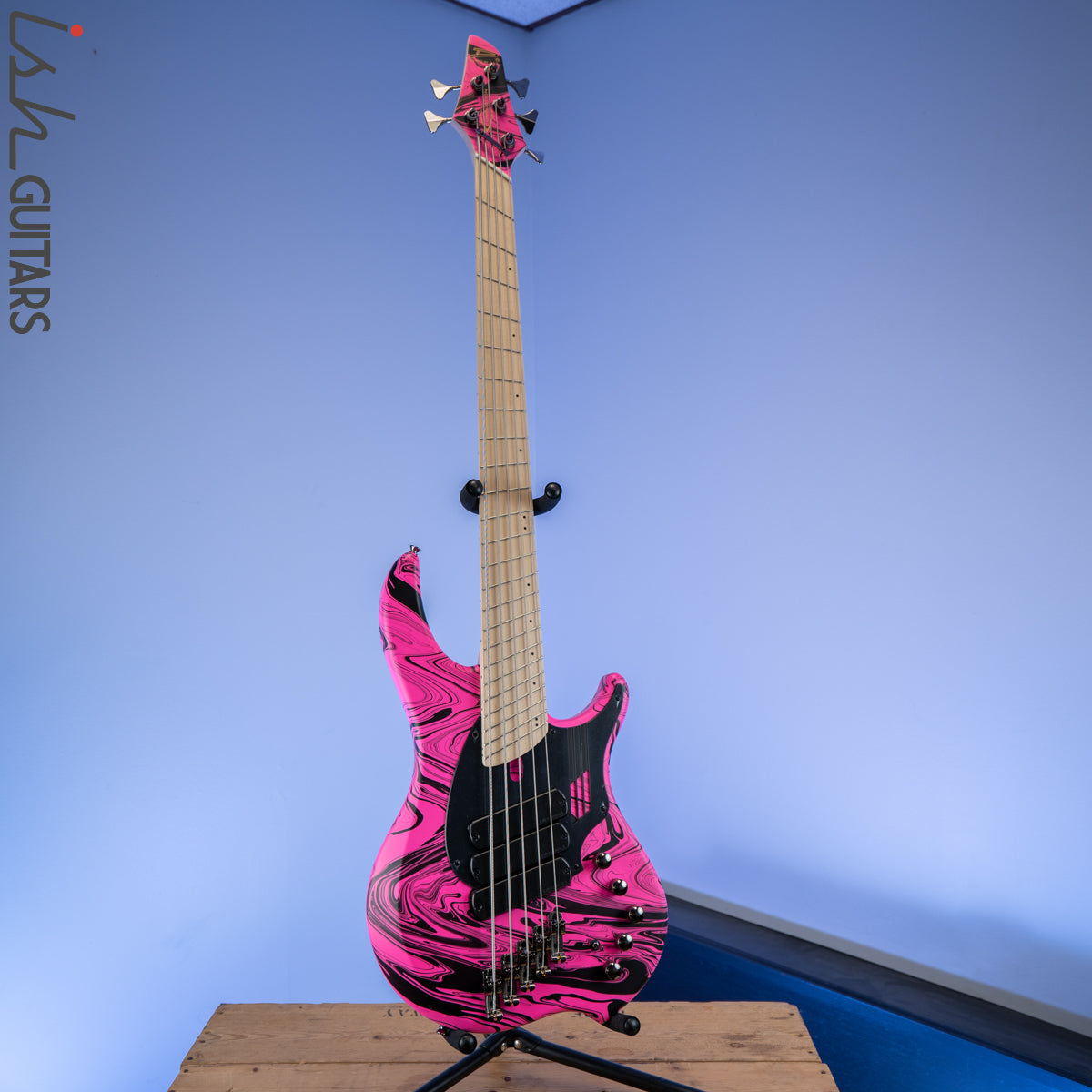 Dingwall NG-3 Matte Pink Swirl 5-String Bass – Ish Guitars