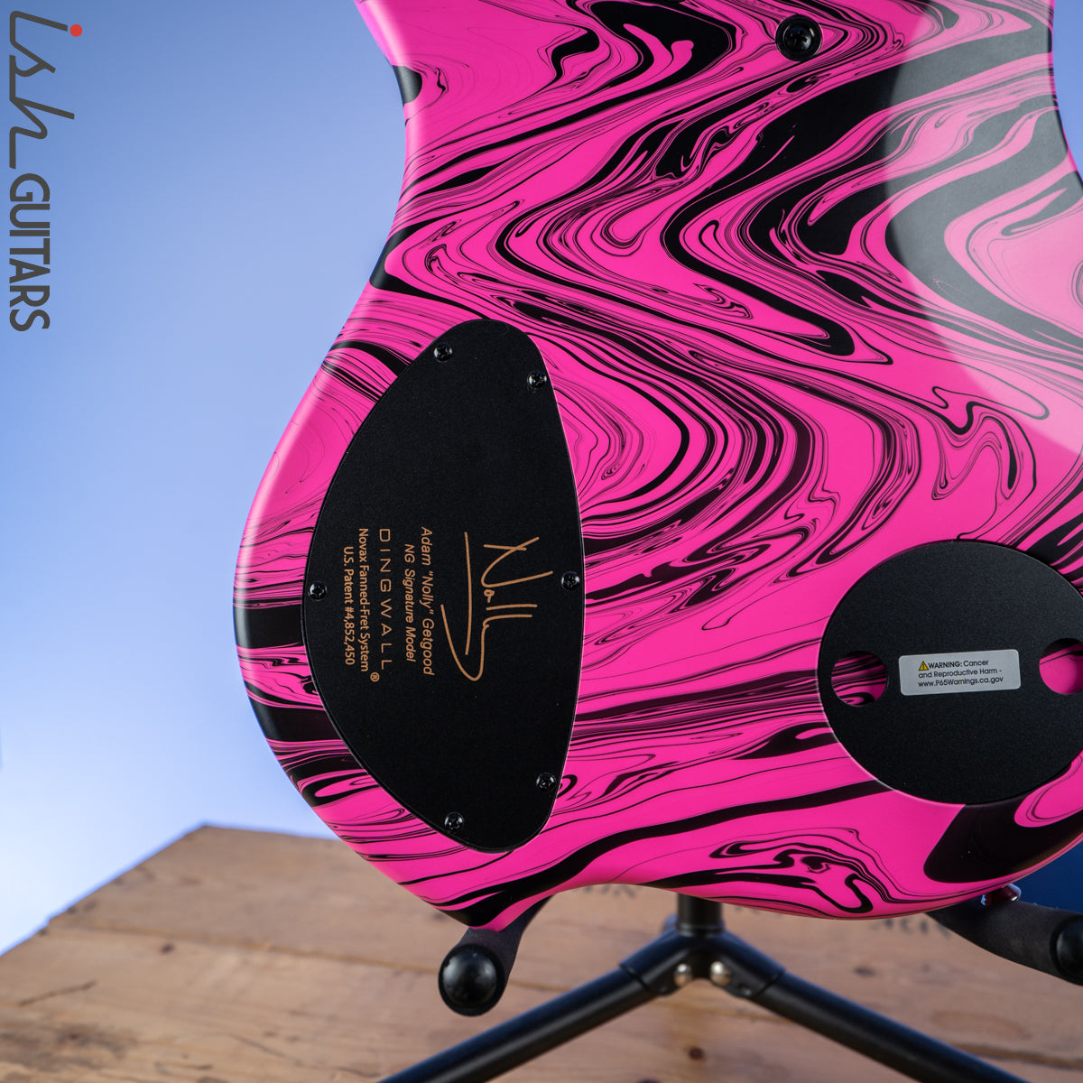 Dingwall NG-3 Matte Pink Swirl 5-String Bass – Ish Guitars
