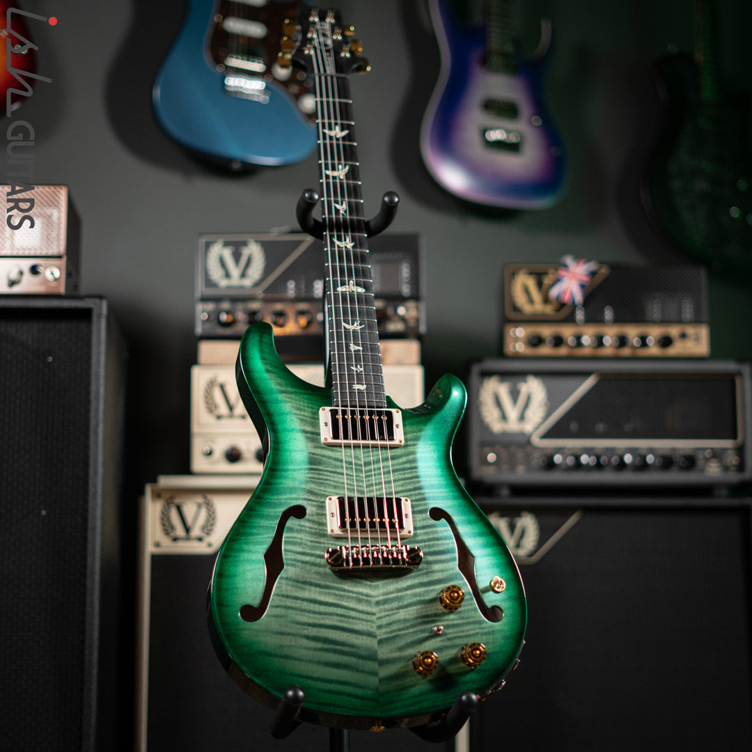 2016 PRS Hollowbody II Piezo Trampas Green Metallic Burst 10 Top