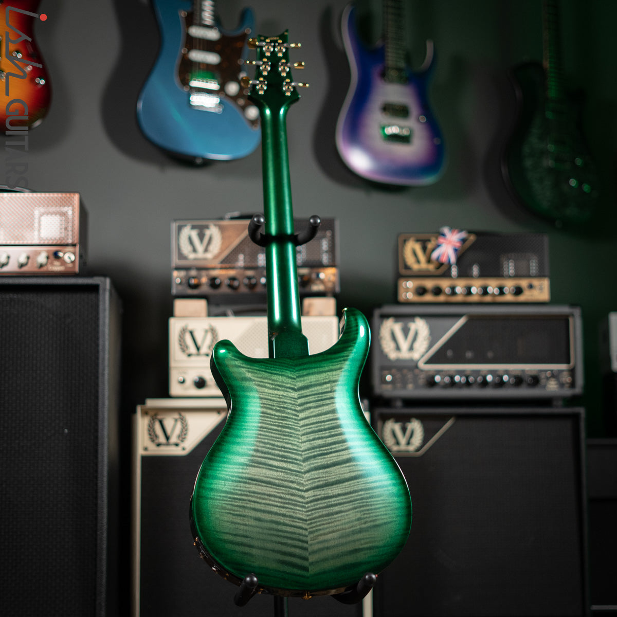 2016 PRS Hollowbody II Piezo Trampas Green Metallic Burst 10 Top