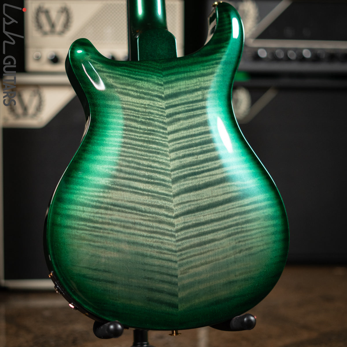 2016 PRS Hollowbody II Piezo Trampas Green Metallic Burst 10 Top