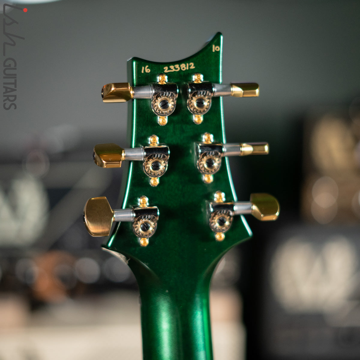 2016 PRS Hollowbody II Piezo Trampas Green Metallic Burst 10 Top