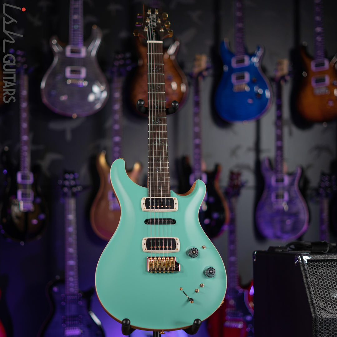 PRS Wood Library Modern Eagle V Opaque Seafoam Green Satin Brazilian Rosewood