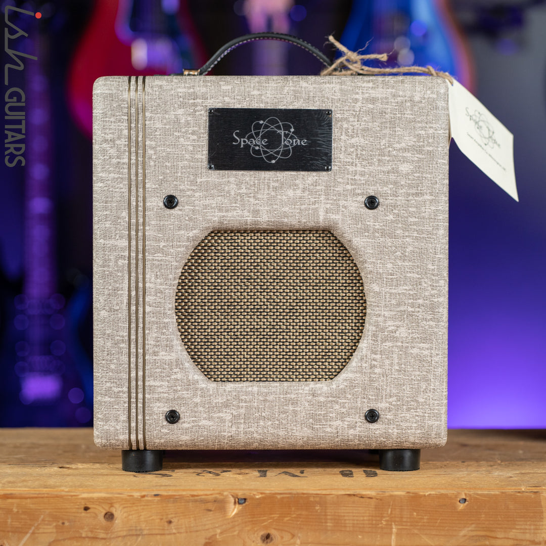 Swart Space Tone 6v6se Guitar Amplifier Custom Fawn Slub Gold Piping Black and Tan Gold Sparkle Grill