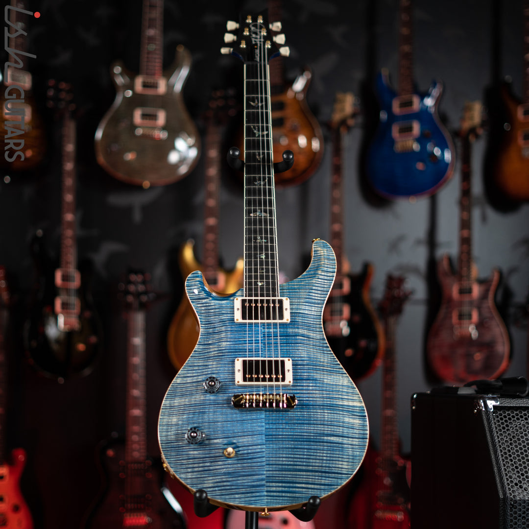 PRS McCarty Lefty Wood Library Faded Blue Jean Artist Flame Maple