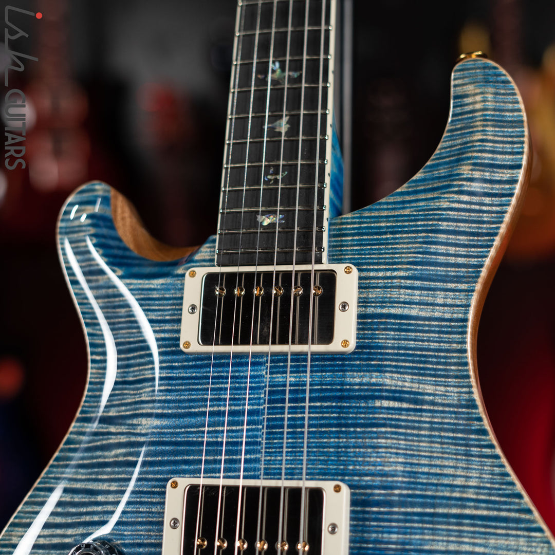 PRS McCarty Lefty Wood Library Faded Blue Jean Artist Flame Maple