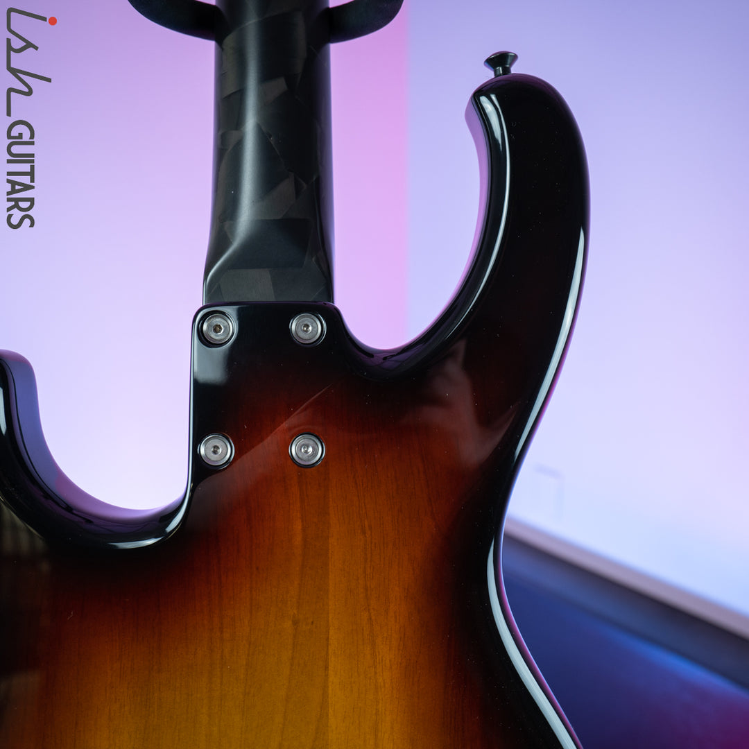 2018 Modulus Funk Unlimited 4 RevOlite Flea Bass 3 Tone Sunburst