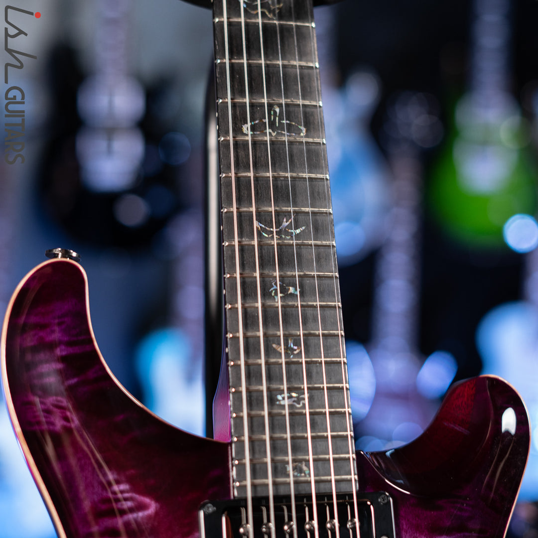 PRS Wood Library Custom 24 Violet Purple Burst 10 Top Quilt Figured Maple Neck