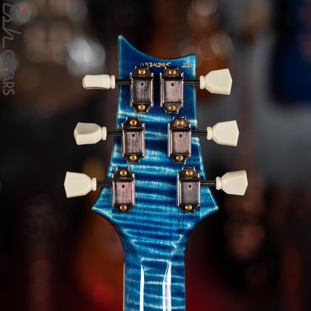PRS McCarty Lefty Wood Library Faded Blue Jean Artist Flame Maple