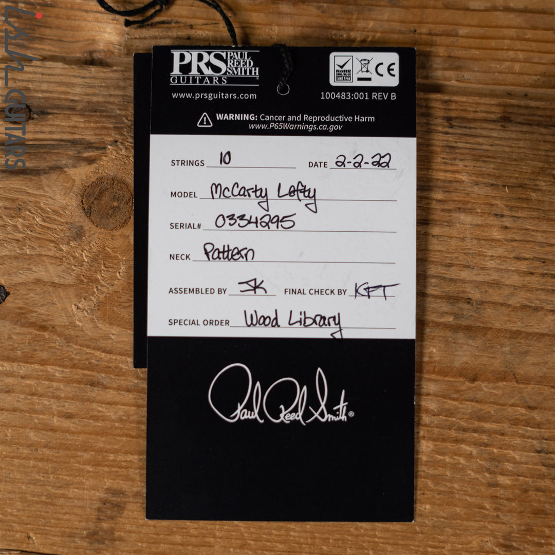 PRS McCarty Lefty Wood Library Faded Blue Jean Artist Flame Maple